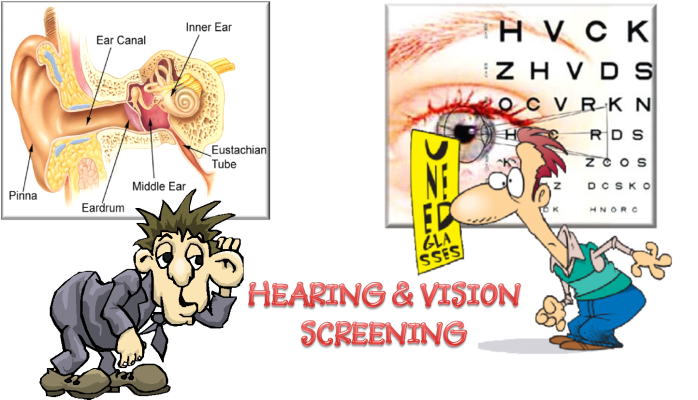 Vision and Hearing Testing- Kinder, 5th, and 8th Grade Only