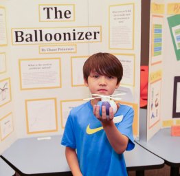 student at science fair