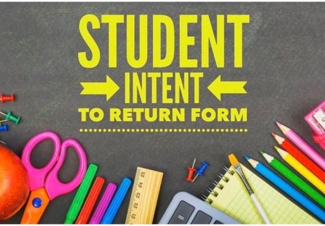 ATTENTION PARENTS- Intent To Return Form